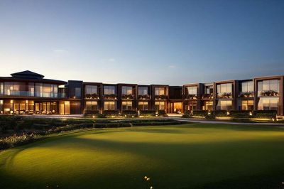 Gravearbejdet er i fuld gang - og snart vil et nyt hotel midt på Golfbanen i Ikast være en realitet. Illustration: Ikast Golf Club