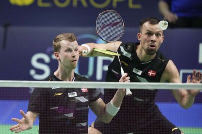 Kim Astrup og Anders Skaarup er sidste tilbageværende danskere i Singapore Open. (Arkivfoto).
