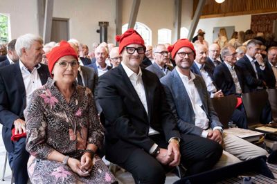 Hosebinderlauget optog tre nye medlemmer. Det var administrerende direktør i Nybo Workwear, Helle Nybo Holmberg, Søren Rahbek Hansen, administrerende direktør i No Mans Label og direktør i Comfysocks, Ulrik Pallishøj.