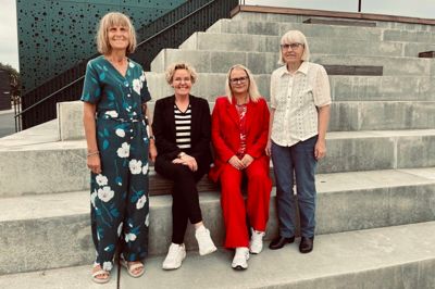 Velfærdsdemokraterne i Viborg Byråd er fra venstre Birgith Langballe, gruppeformand Mette Nielsen, Marianne Aaris Andersen og Birthe Harritz. Privatfoto