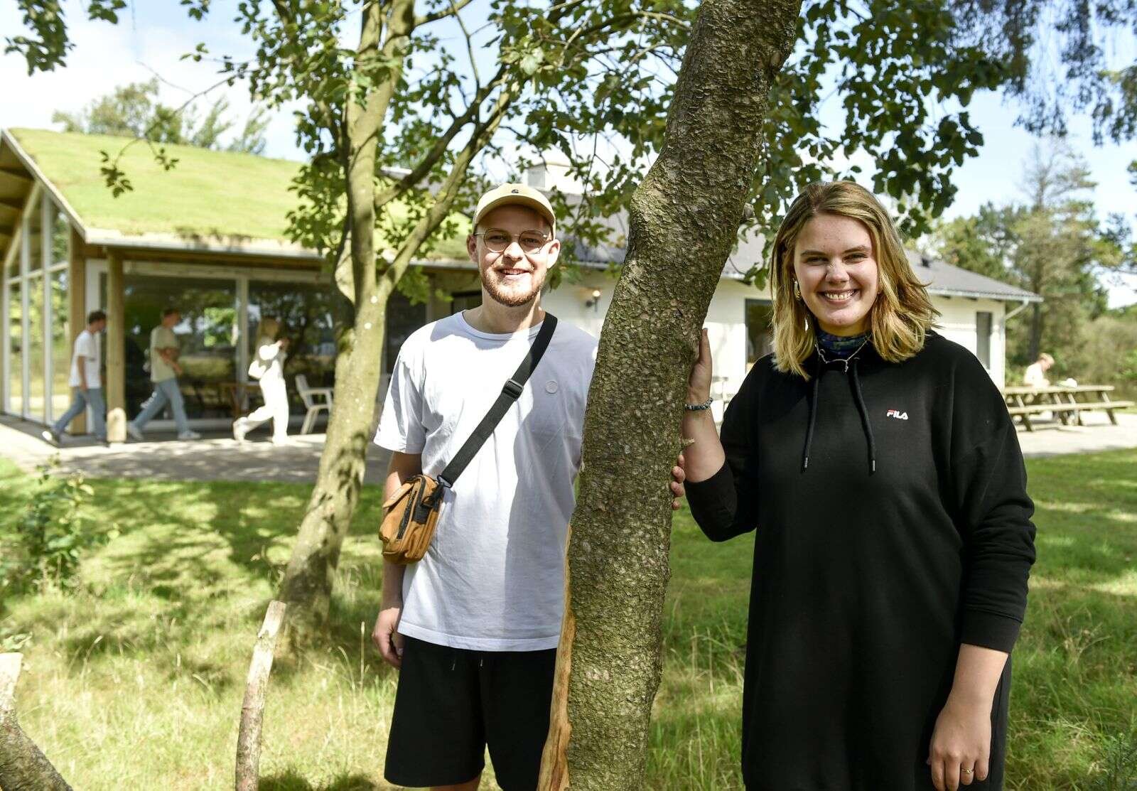 Søren Lausen Henriksen fra Lånum og Marie Møller Foged fra Viborg har begge gået på Musikalsk Grundkursus i Skive, og de har i fællesskab skabt songwritercampen i Virksund. Foto: Lars Rasborg