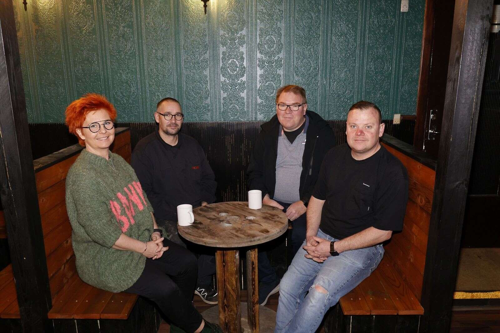 En »pornorød« farve på væggene er blevet skiftet ud med en mere dæmpet naturgrøn til det hyggelige værtshus i britisk stil med mange små kroge og intim stemning. Foto: Lindy Jørgensen