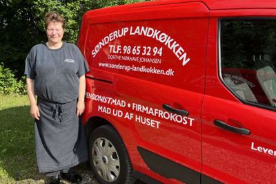 Dorthe Nørhave Johansen og Sønderup Landkøkken har overtaget alle pensionistkunder fra Bentas Cafeteria. Privatfoto