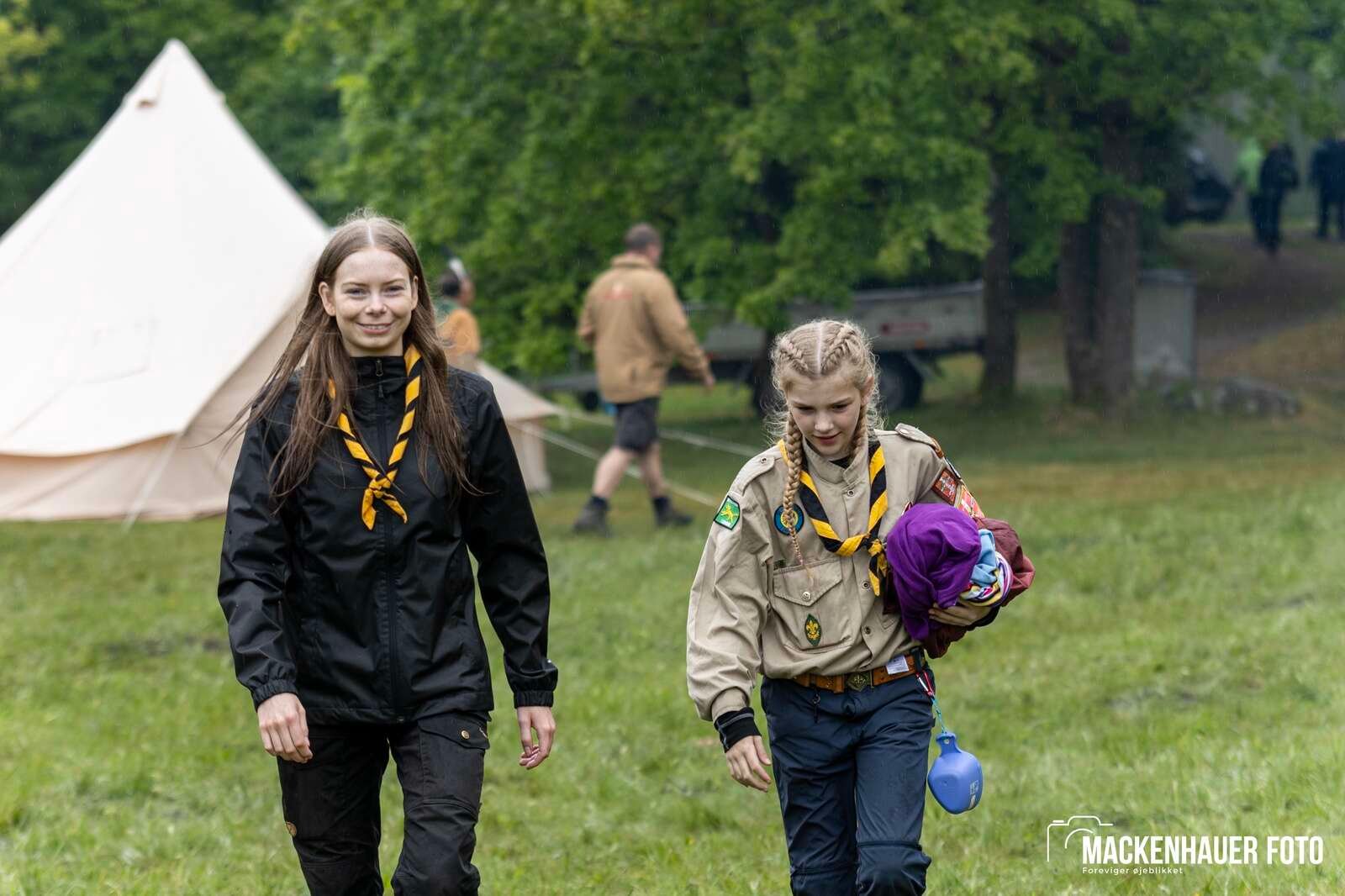 Jens Langkniv Gruppen i Sparkær inviterede resten af De Gule Spejdere i Danmark på indianerlejr ved Birkesø i kristi himmelfartsferien. Foto: Jacob Mackenhauer