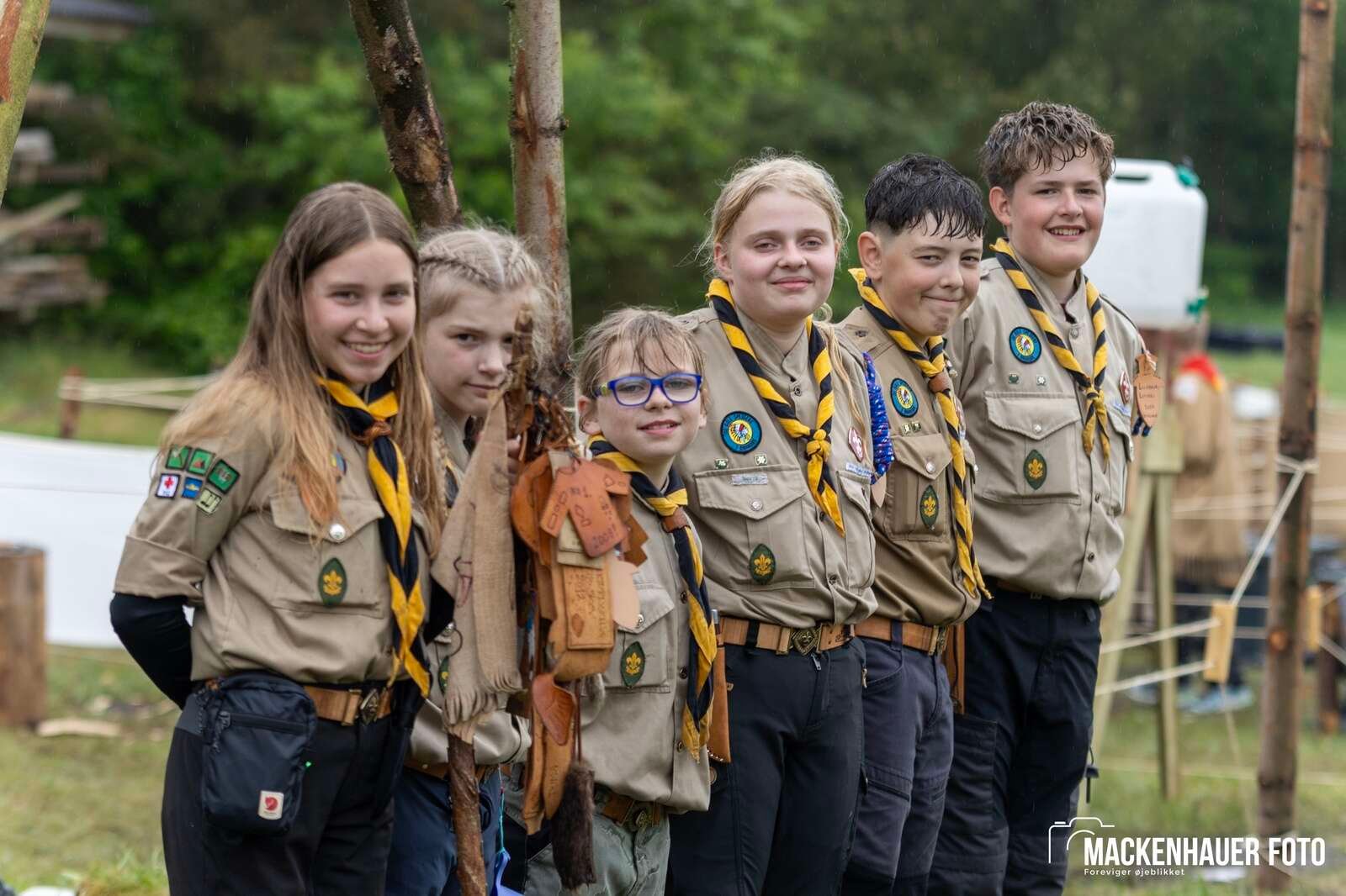 Jens Langkniv Gruppen i Sparkær inviterede resten af De Gule Spejdere i Danmark på indianerlejr ved Birkesø i kristi himmelfartsferien. Foto: Jacob Mackenhauer