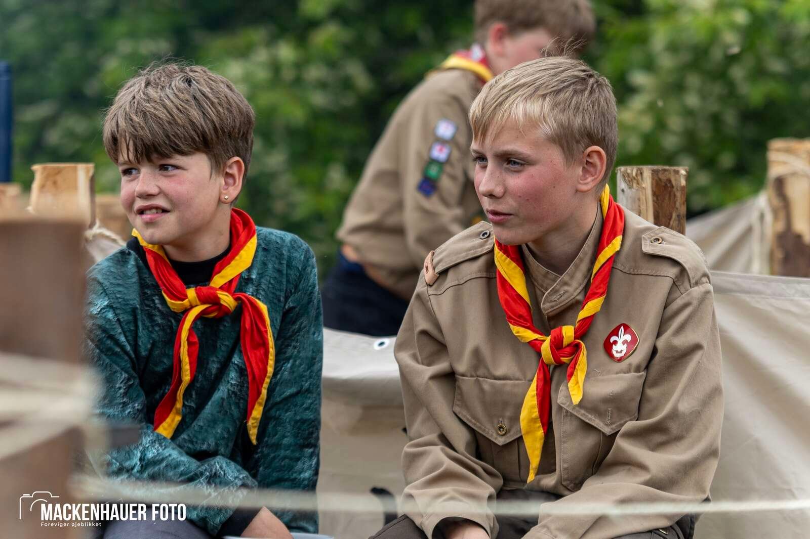 Jens Langkniv Gruppen i Sparkær inviterede resten af De Gule Spejdere i Danmark på indianerlejr ved Birkesø i kristi himmelfartsferien. Foto: Jacob Mackenhauer