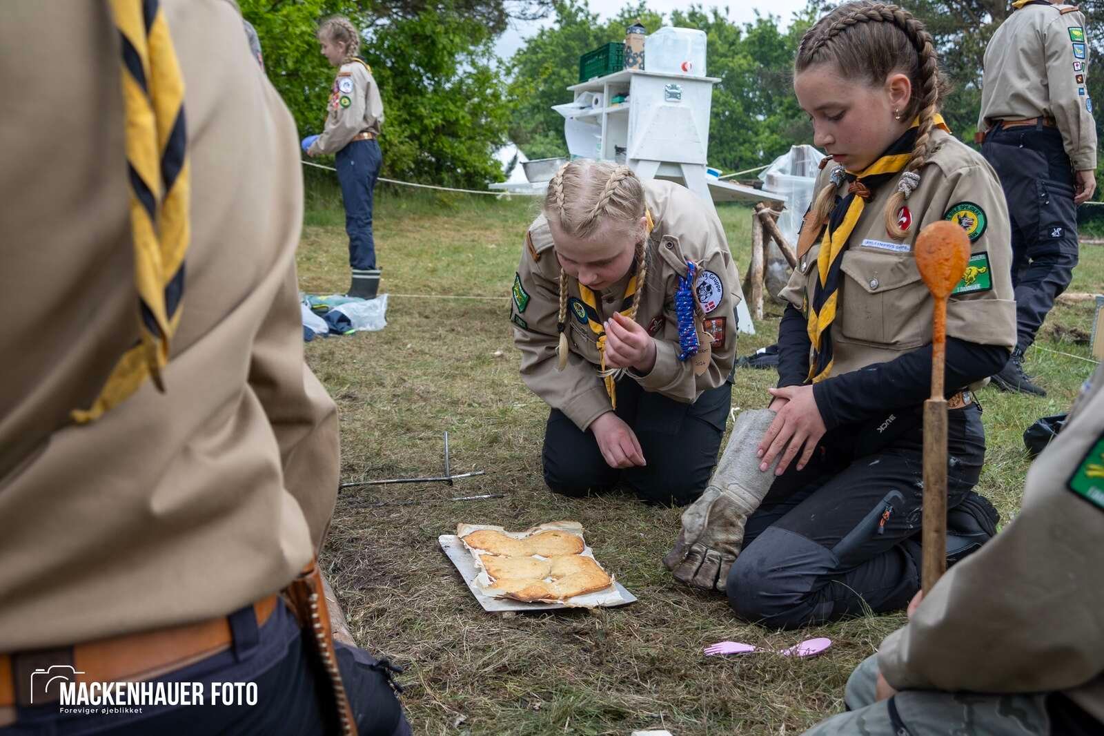 Jens Langkniv Gruppen i Sparkær inviterede resten af De Gule Spejdere i Danmark på indianerlejr ved Birkesø i kristi himmelfartsferien. Foto: Jacob Mackenhauer