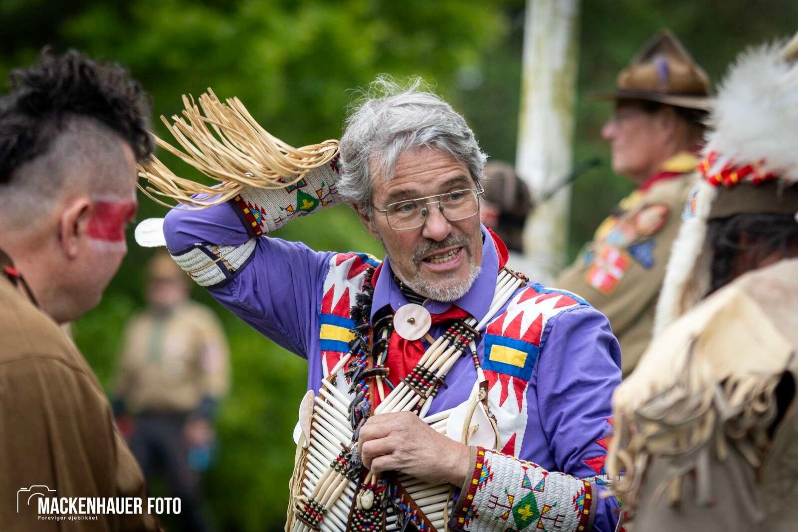 Jens Langkniv Gruppen i Sparkær inviterede resten af De Gule Spejdere i Danmark på indianerlejr ved Birkesø i kristi himmelfartsferien. Foto: Jacob Mackenhauer