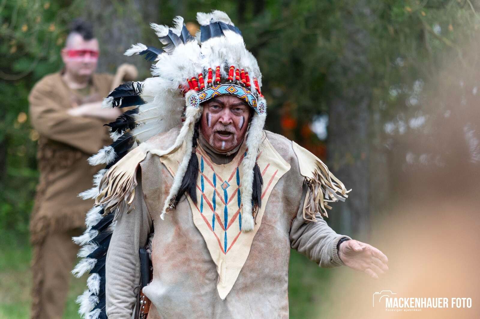 Jens Langkniv Gruppen i Sparkær inviterede resten af De Gule Spejdere i Danmark på indianerlejr ved Birkesø i kristi himmelfartsferien. Foto: Jacob Mackenhauer