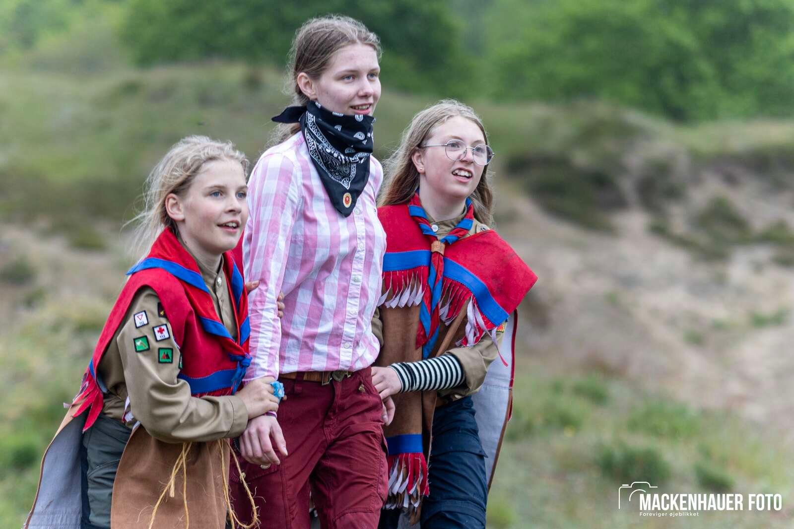 Jens Langkniv Gruppen i Sparkær inviterede resten af De Gule Spejdere i Danmark på indianerlejr ved Birkesø i kristi himmelfartsferien. Foto: Jacob Mackenhauer