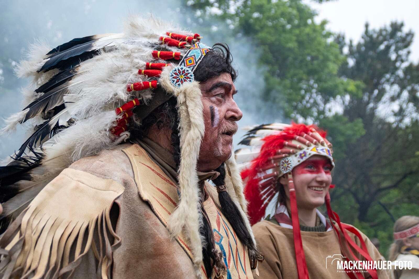 Jens Langkniv Gruppen i Sparkær inviterede resten af De Gule Spejdere i Danmark på indianerlejr ved Birkesø i kristi himmelfartsferien. Foto: Jacob Mackenhauer