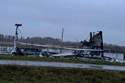 Dette syn mødte folk fra Arnborg her til morgen.