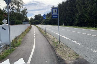Der er fundet penge til at lukke hullerne i de såkaldte supercykelstier mellem Silkeborg og Aarhus samt mellem Skanderborg og Silkeborg. Billedet viser strækningen ved Glarbo, hvor cykelstien stopper cirka 1,8 kilometer fra stien i Salten Skov.