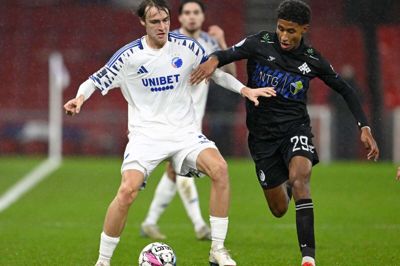 Sami Jalal (til højre) var på banen, da Kolding IF mødte FC København i pokalturneringen i sidste sæson.