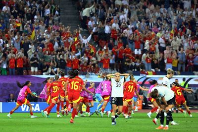 Efter onsdagens EM-semifinale mellem Spanien og Tyskland blev der sat tilskuerrekord ved slutrunden i Schweiz. (Arkivfoto).
