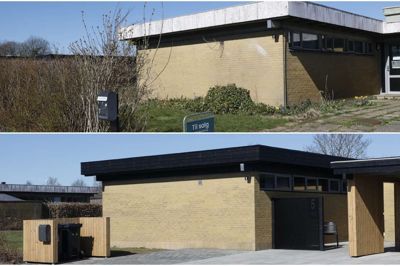 De tidligere lægeboliger ser en anelse forsømte ud, hvilket er tydeligt, når man sammenligner med Bent Povlsens renoverede hus i nummer 5 med naboen i nummer 7, der kommer i udbud i begyndelsen af maj.