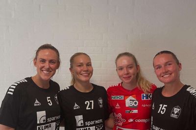 De fire nytilkomne spillere er faldet hurtigt ind på holdet i Ikast Håndbold og har imponeret i de første to træningskampe. Fra venstre er det Emilie Arntzen, Thea Kylberg, Amalie Milling og Karen Klokker.