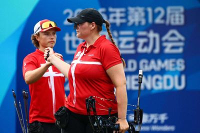 Duoen med Mathias Fullerton og Sofie Louise Dam Marcussen sikrede fredag den danske compoundmedalje ved World Games med en sejr over Mexico i finalen.
