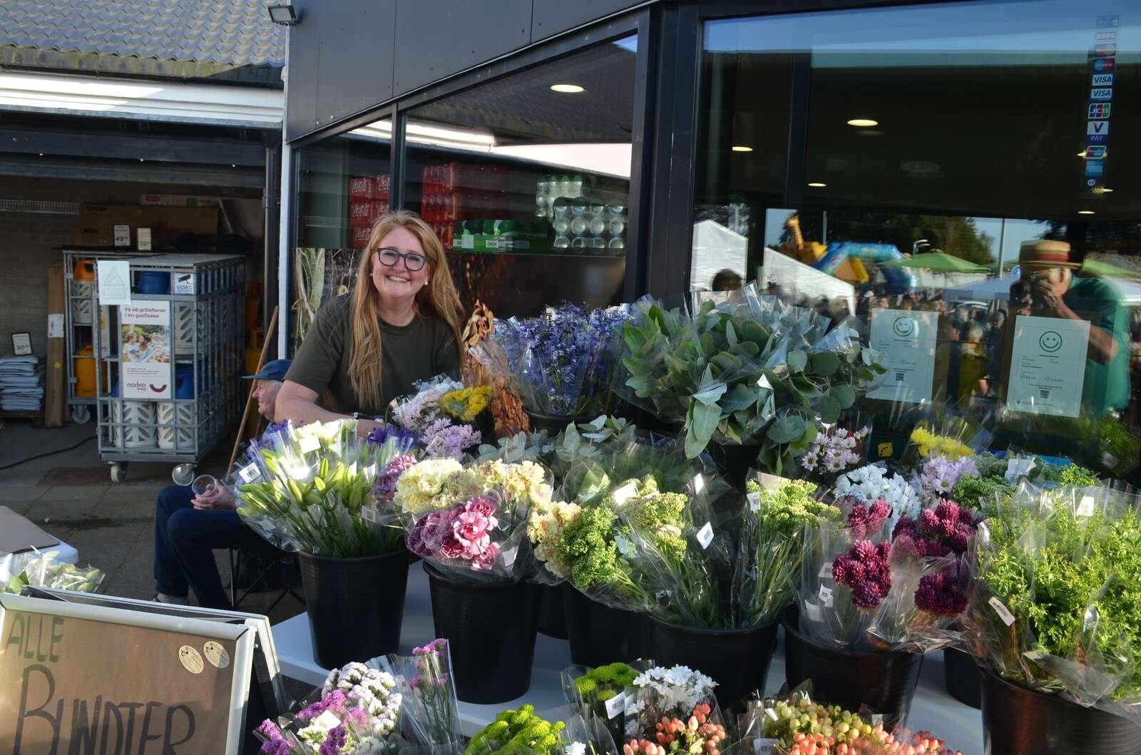Camilla Jørgensen fra Camillas Blomster havde også en god aften. Foto: Knud Gaarn-Larsen