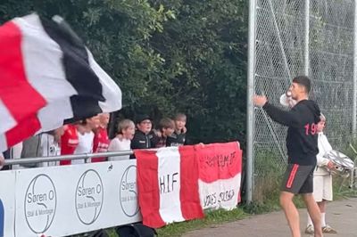 Adam Gabriel gav fuld opbakning til Hammerum IF's serie 4-hold, som var i kamp tirsdag aften.