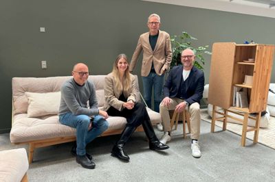 Ejergruppen bag Karup Design blev udvidet sidste år, da Henrik Kold (t.v.) og Josephine Hagger kom med i ejerkredsen, der derudover består af Viggo Mølholm og administrerende direktør Anders Stampe.