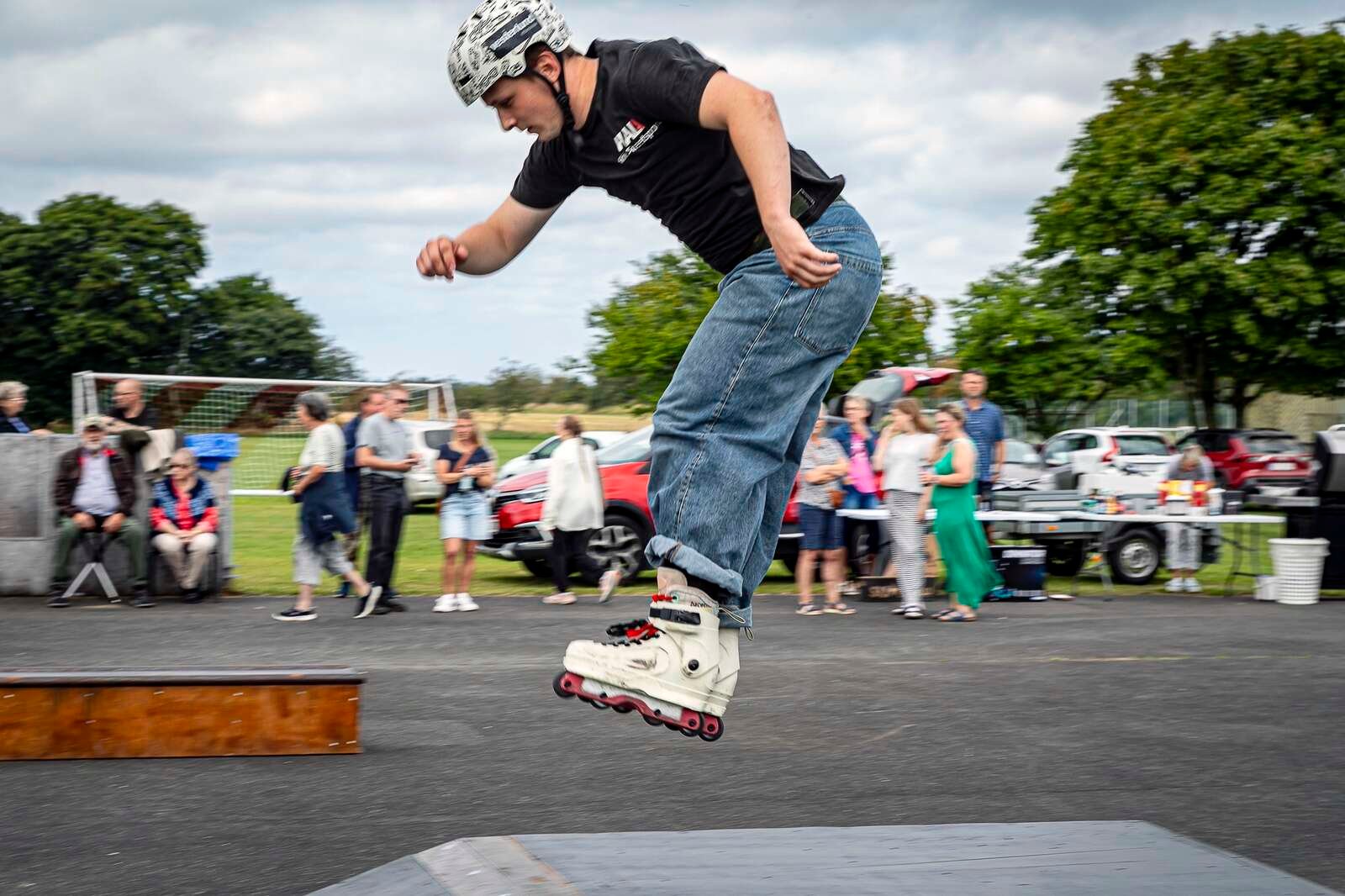 Urban Street Zone fra Brande var en trup af skatere, der både gav opvisning og lærte tricks fra sig.