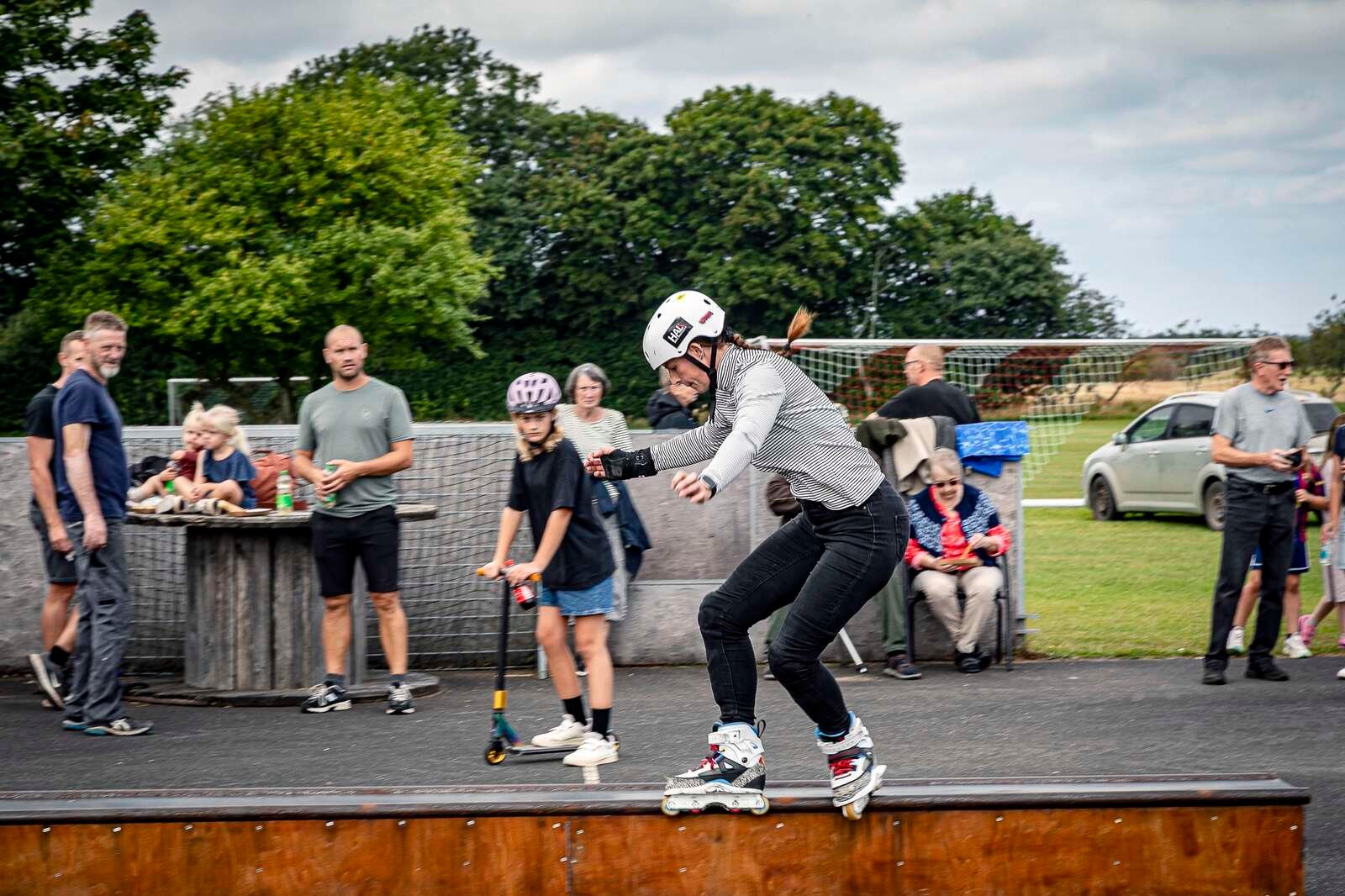Urban Street Zone fra Brande var en trup af skatere, der både gav opvisning og lærte tricks fra sig.