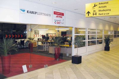 DAT åbnede i mandags billetkontor i Karup Lufthavn Foto: DAT
