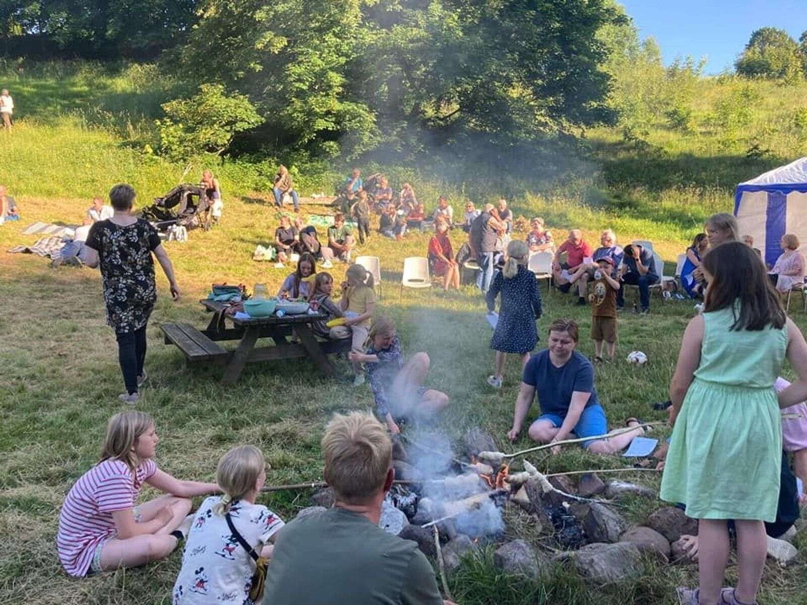 Det var en god sankthans i Skelhøje. Foto: Knud Gaarn-Larsen