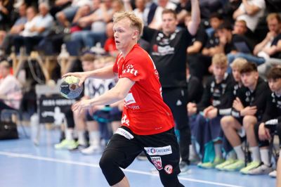 Malte Pedersen og resten af HCM-holdet prøver på tirsdag kræfter mod EM-spillerne fra Nordmakedonien i Sand Spedition Arena. Tre dage senere spiller Nordmakedonien mod det danske landshold ved EM i Boxen.