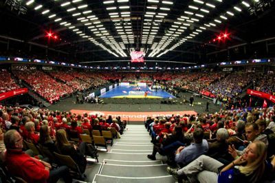 Sådan så Jyske Bank Boxen ud, da Aalborg Håndbold for syv måneder siden sikrede sig pokaltitlen ved at slå Bjerringbro-Silkeborg i finalen.