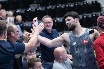 Herning Brydeklubs Turpal Bisultanov står i aften i EM-finalen mod en bryder for Ungarn. Foto: Tom Laursen