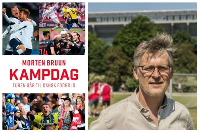 Morten Bruun er aktuel med en moppedreng af en bog på 488 sider om dansk fodbolds væsentligste klubber. Foto: Bogens forside og Rasmus Schou