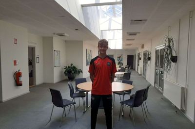 Folkebladet fangede Gustav Bjerge efter en frokostpause, hvor han kunne fortælle lidt om livet som landsholdsspiller - noget, der giver ham et selvtillidsboost. Foto: Tobias Tange Jepsen