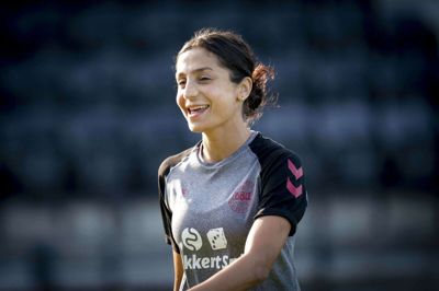 Nadia Nadim er skadet og derfor ikke en del af det danske landshold for tiden. (Arkivfoto)