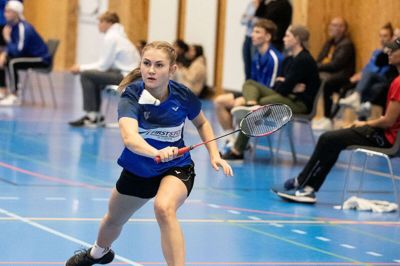 Laura Fløj Thomsen tog en vigtig sejr i første damesingle, men hun måtte kæmpe hårdt for det. Foto: Tom Laursen (Arkiv)