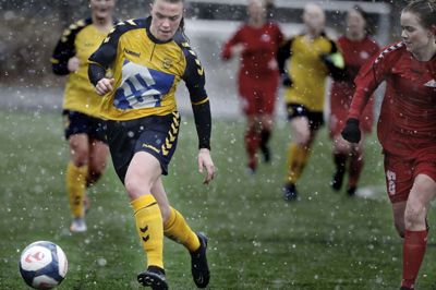 Vilja Pedersen scorede Vildbjergs enlige mål i lørdagens udekamp. Foto: Henrik Ole Jensen