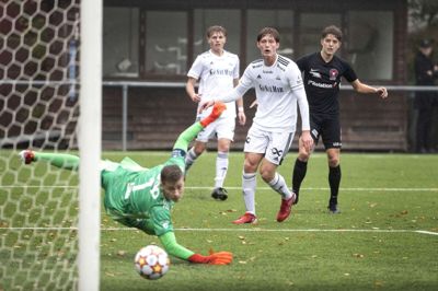 Med målcifrene 10-1 udslettede FC Midtjyllands U19-hold fuldstændigt norske Rosenborg i returkampen i UEFA Youth League. Foto: Tom Laursen.