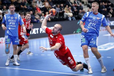 HC Midtjylland vandt 32-31 hjemme over TM Tønder efter en nervepirrende afslutning. Foto: Tom Laursen