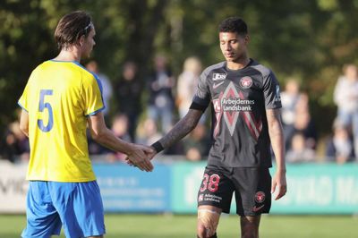 FCM gav debut til rekordindkøbet Marrony i pokalkampen. Brasilianeren har kostet 34 millioner kroner i en handel, der med tiden kan blive endnu dyrere, men KIF-defensiven havde godt styr på angriberen, der blev skiftet ud efter en lille time. Foto: Martin Ballund