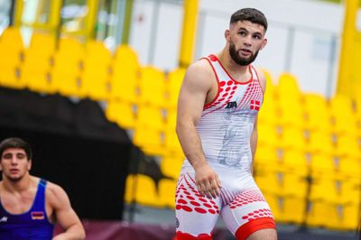 Junior-europamesteren Turpal Bisultanov leverede stærk brydning på sin vej til finalen ved U23-EM, men i finalen satte han en 4-1-føring over styr. Foto: Kadir Caliskan/UWW (Arkiv)