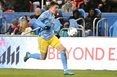 Mikael Uhre ses i kamp for Philadelphia Union 16. april.