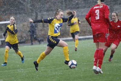 Topscorer Vilja Dahl Pedersen udgik med en skade, da Vildbjerg måtte nøjes med ét point ude mod Dalum/Næsby. Foto: Henrik Ole Jensen