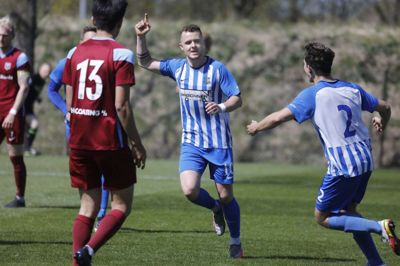 Michael Bachmann (i.m.) scorede til 2-0 lige før pausen, og så var Tjørring knækket. De havde ellers haft en kæmpe chance for at udligne kort efter, at Fremad var kommet på 1-0. Foto: Henrik Ole Jensen