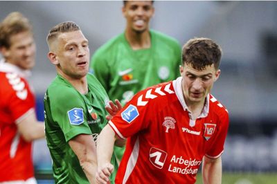 Jeppe Grønning og Viborg spillede torsdag 1-1 med OB. Billedet stammer fra en anden kamp.