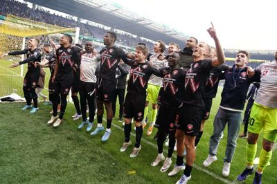 Så er der FCM-fest på Brøndby Stadion! Foto: Liselotte Sabroe/Ritzau Scanpix