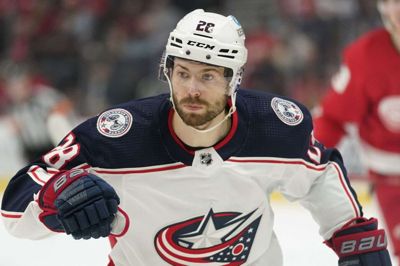 Idyllen på Oliver Bjorkstrands bryllupsrejse i Sydafrika blev afbrud, da han fik at vide, at Columbus Blue Jackets havde sendt ham videre til Seattle Kraken. Foto: Ritzau Scanpix