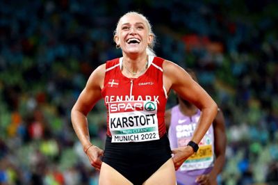 Ida Karstoft kunne juble over EM-bronzen i 200 meter-finalen fredag aften på det olympiske stadion i München.