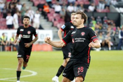 Uafgjort 1-1 blev resultatet af kampen FC Midtjylland mod cypriotiske AEK Larnaca i kvalifikationsrunden til Champions Leaque. Foto: Tom Laursen.