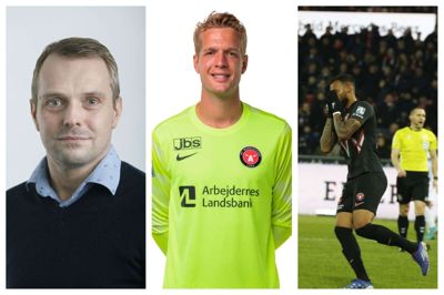 I to måneder har FCM og Jonas Lössl søgt efter en ny klub til landsholdsreserven uden at finde det. Helt så længe havde FCM ikke til at søge efter en angriber, da Júnior Brumado blev skadet, og der kom heller ingen. Det gør FCM sårbare for skader i forreste geled, mener sportsredaktør Jørn Just. Foto: Tom Laursen, FCM og Malene Tswai